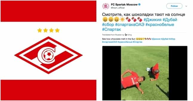 Spartak Moscow at the centre of racism controversy over tweet about their own players Spartak Moscow at the centre of racism controversy over tweet about their own players