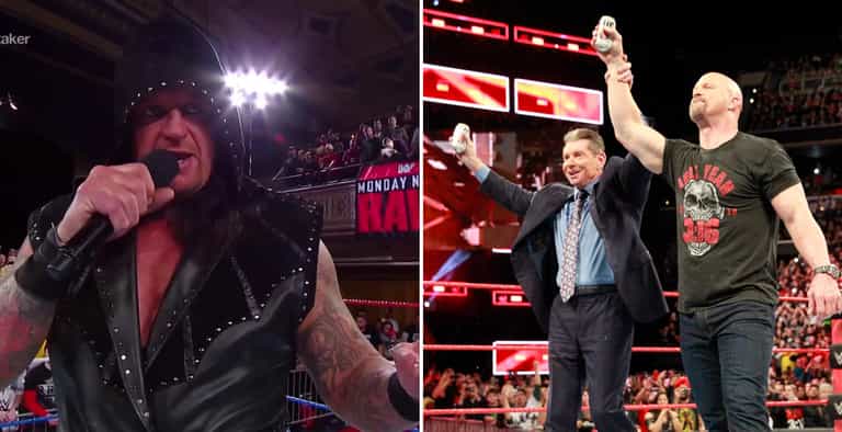 Steve Austin and The Undertaker were amongst the stars that returned for WWE Raw 25 last night Steve Austin and The Undertaker were amongst the stars that returned for WWE Raw 25 last night