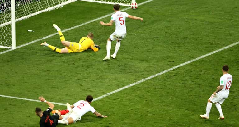 Jordan Pickford’s face when Croatia hit the post says it all Jordan Pickford’s face when Croatia hit the post says it all