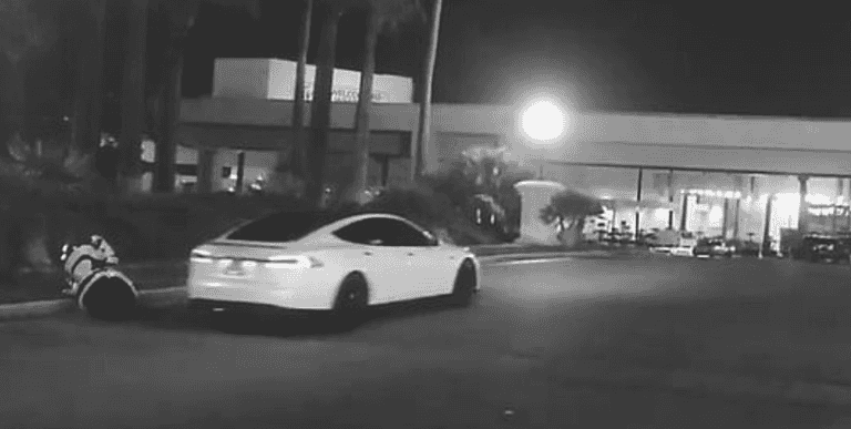 Autonomous robot hit and ‘killed’ by a self-driving Tesla car