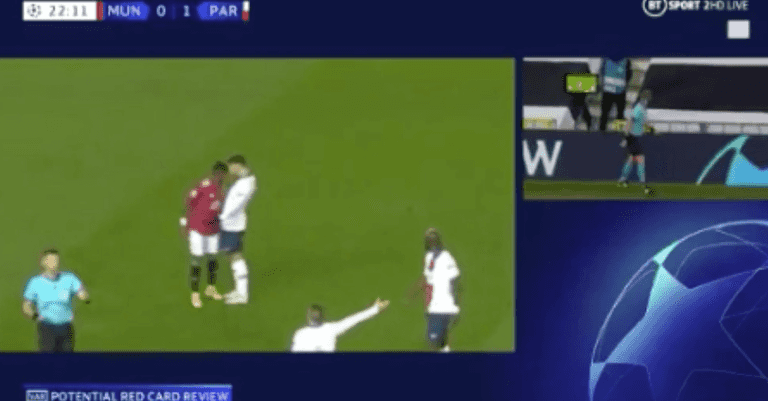 Fred miraculously escapes red card for headbutt on PSG midfielder Leandro Paredes
