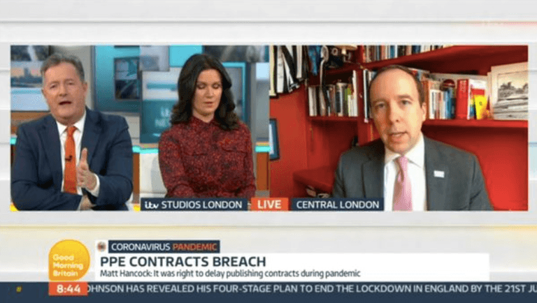 Piers Morgan lambasts Matt Hancock over claim UK had ‘no shortage’ of PPE Piers Morgan lambasts Matt Hancock over claim UK had ‘no shortage’ of PPE