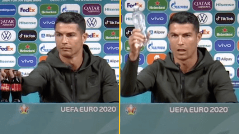 Cristiano Ronaldo removes Coke and champions water in pre-match conference