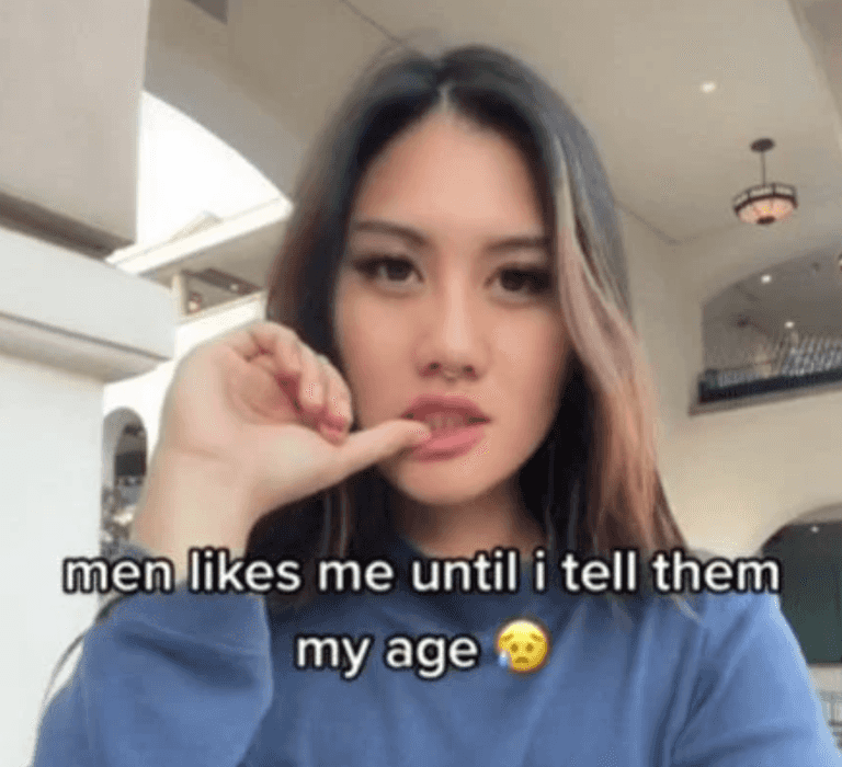 Woman says men fall at her feet until they find out her age