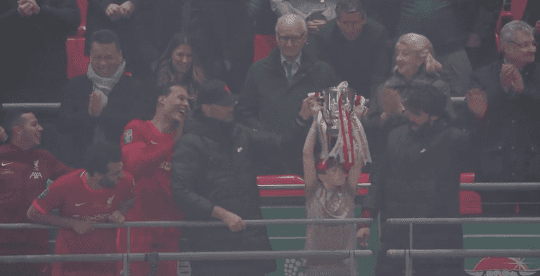 Alisson let young boy be part of Liverpool trophy-lift after being asked by his Dad