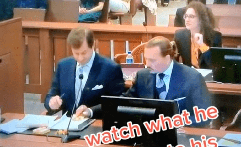 People can’t get over Johnny Depp doodling to his lawyer during trial
