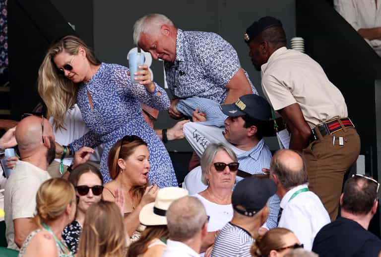 Wimbeldon protestor claims he was ‘attacked’ by security and ‘smashed into a wall’