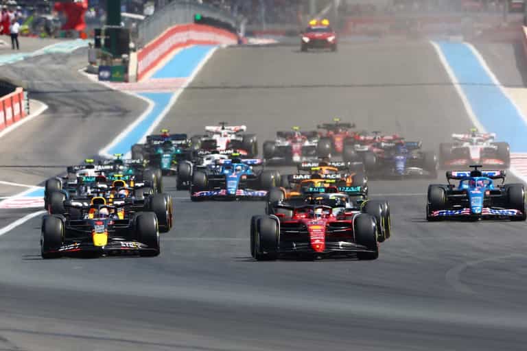 Charles Leclerc crashes out of French Grand Prix while leading race