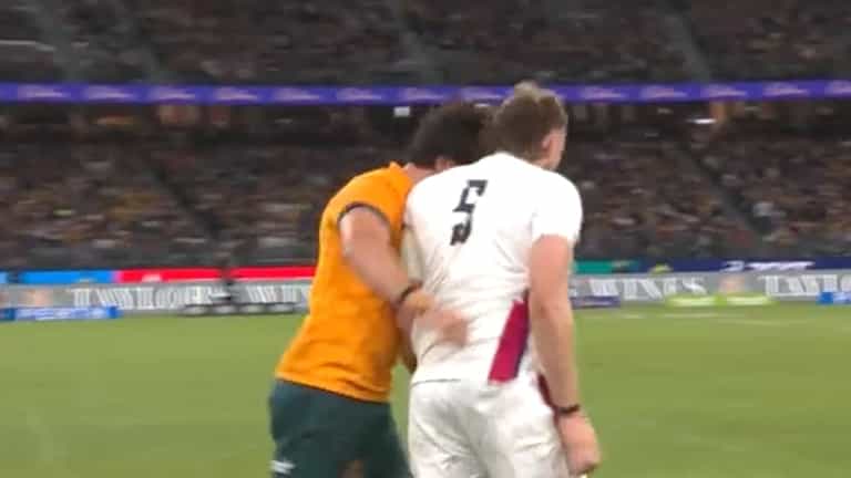 Australia lock Darcy Swain sent off for headbutting England’s Jonny Hill Australia lock Darcy Swain sent off for headbutting England’s Jonny Hill