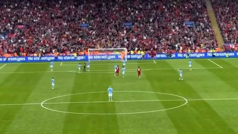 Footage emerges of Virgil van Dijk annoying Manchester City players after Mohamed Salah penalty