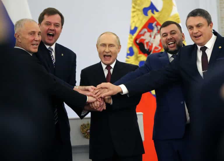 Putin declares four areas of Ukraine as Russia