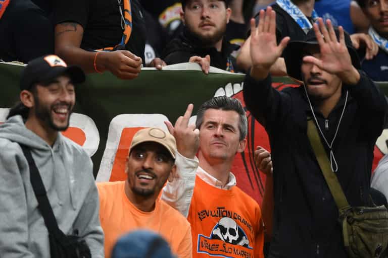 Joey Barton gives middle finger to Spurs fans after being spotted amongst Marseille fans