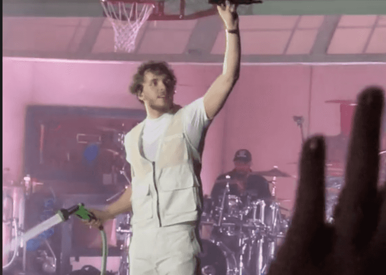 Jack Harlow turns hosepipe on his fans ‘like they are plants’ in bizarre footages