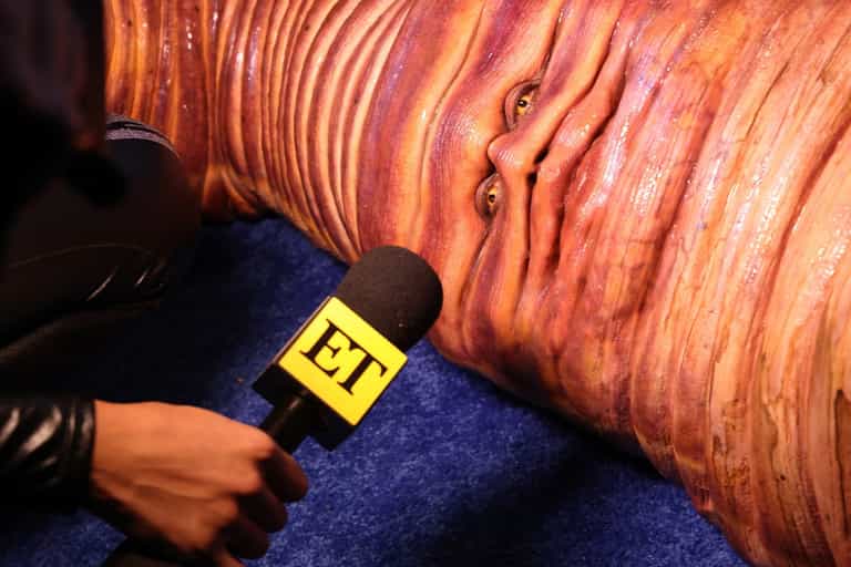 Heidi Klum dresses as bizarre and terrifying worm for her annual Halloween event