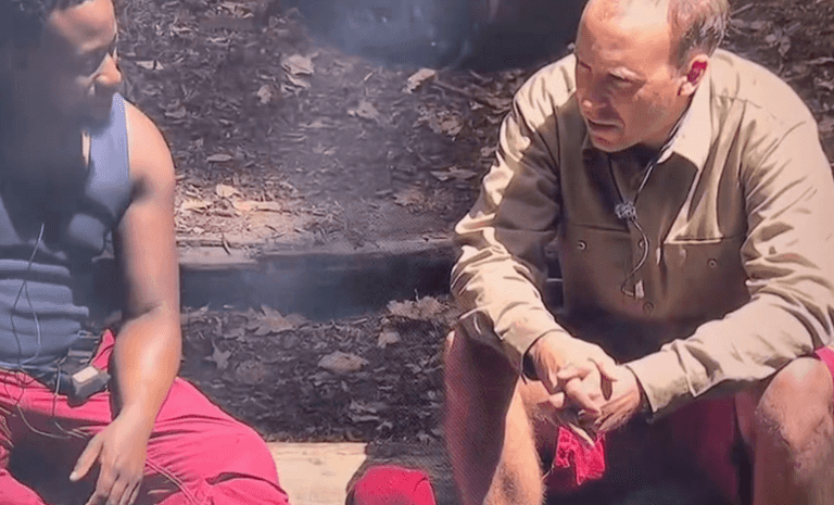 Matt Hancock offers excuse for covid breach kiss on I’m A Celeb but gets brutally mocked