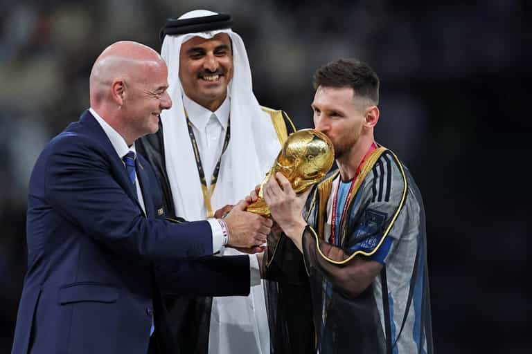 Special meaning behind ‘cloak’ that was put on Messi for World Cup ceremony