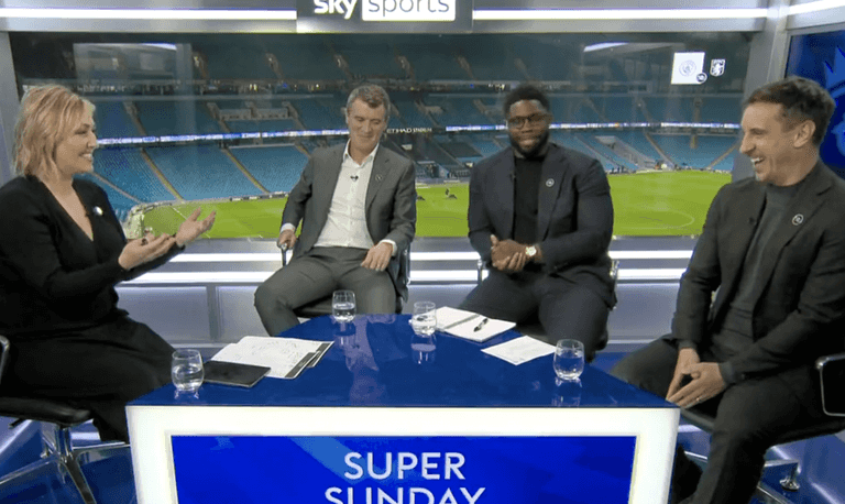 Gary Neville told off for making Man City joke on Sky Sports