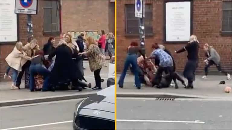 Mother’s Day street brawl as group of women fight outside nightclub