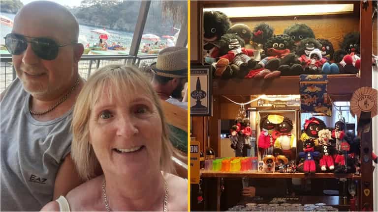 Landlady puts racist ‘golli***’ dolls back up after police raid