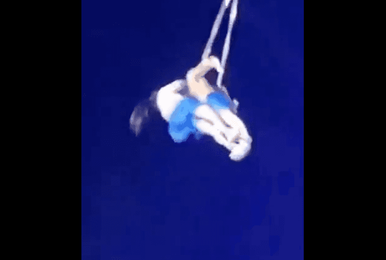Acrobat falls to death while performing stunt with husband
