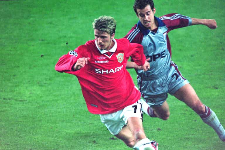 David Beckham takes cheeky swipe at Man City when asked about the treble