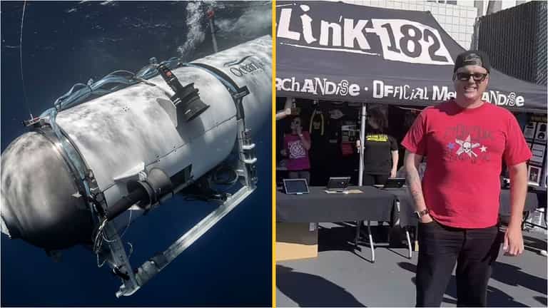 Stepson of billionaire missing on Titanic tourist sub goes to Blink-182 gig as search continues
