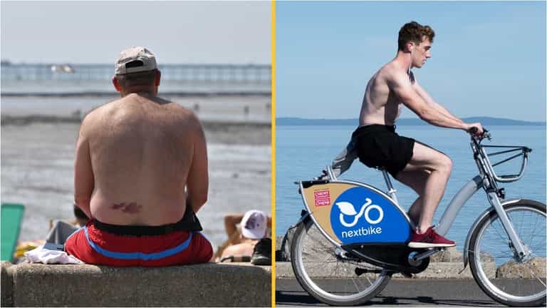 Brits divided over whether men should go topless in public during heat