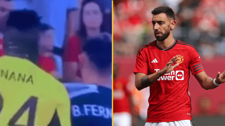 Bruno Fernandes responds to footage of him ignoring Andre Onana