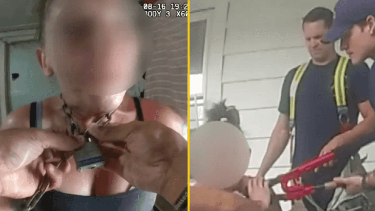 Woman found chained to the floor with padlock around her neck