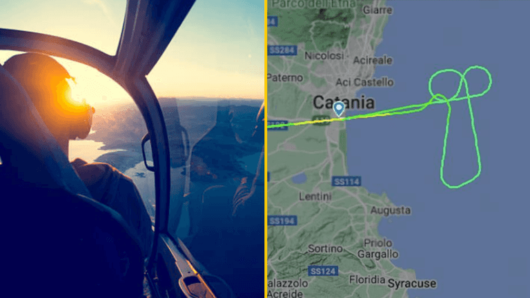 Pilot traces 15-mile-long penis shape in the sky after being asked to divert his plane