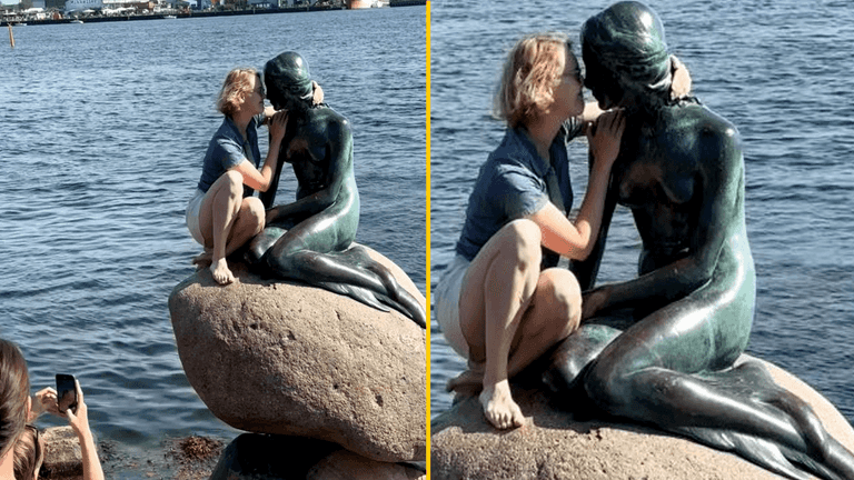 Tourist sparks outrage after ‘inappropriate behaviour’ with Copenhagen statue