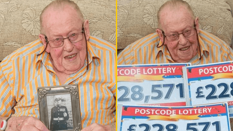 WW2 veteran becomes oldest ever Postcode Lottery winner