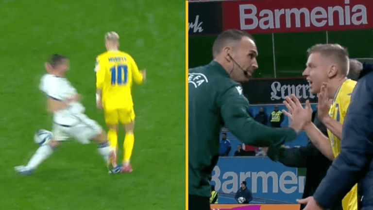 Ukraine denied stonewall penalty in 93rd minute
