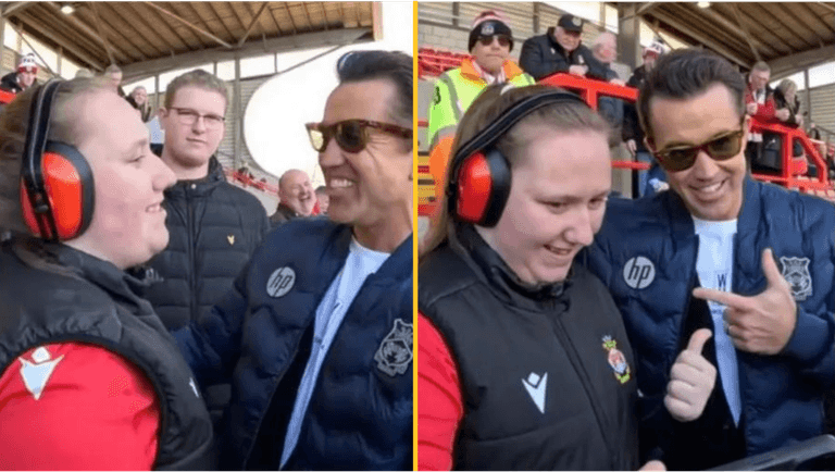 Rob McElhenney shows class by taking selfie with popular Wrexham fan