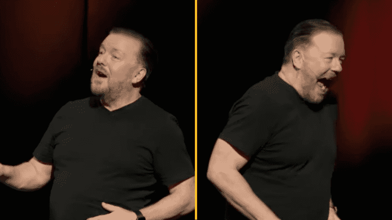 Ricky Gervais tells joke even he thinks is ‘too offensive’