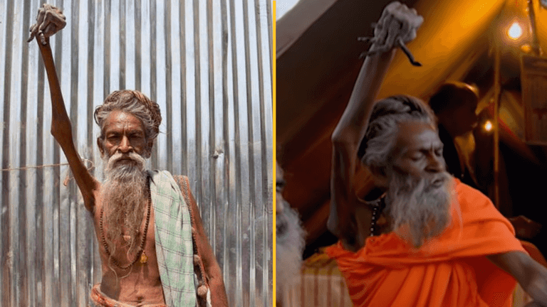 Incredible reason this man hasn’t put his arm down in 50 years