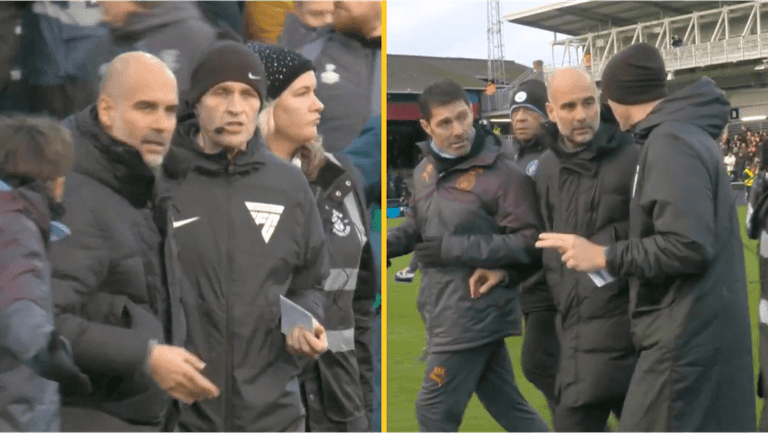 Fans call for Pep Guardiola to be banned after half time rant