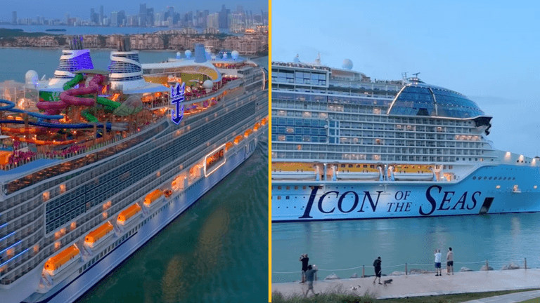 People amazed to see size of world’s largest cruise ship as it prepares for first voyage