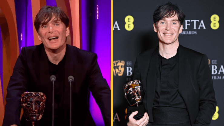 Cillian Murphy asks ‘should I sing a rebel song’ after Bafta win