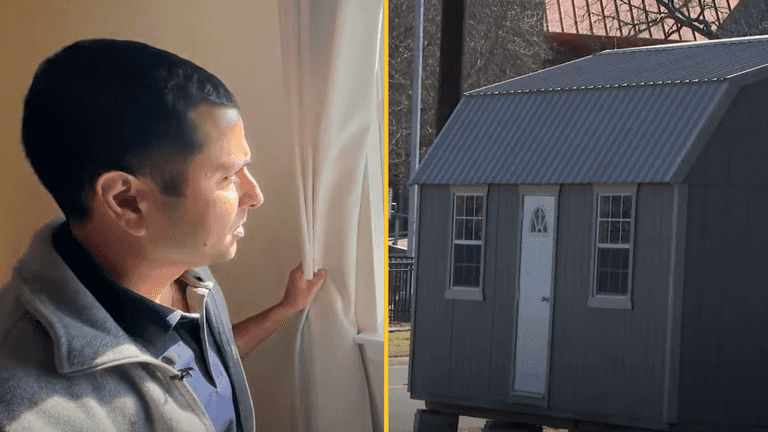 Airbnb owner finds tiny home on his land with man living inside