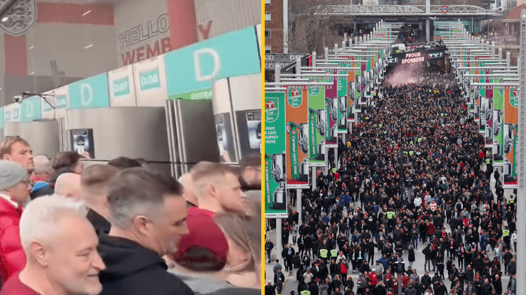 Liverpool fans stranded outside Wembley as ‘tickets not working’ for EFL Cup final