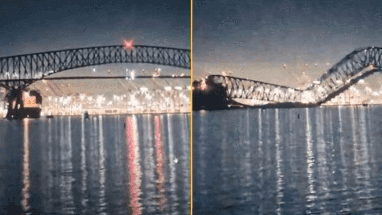 ‘Mass casualty event’ as bridge hit by ship collapses into river