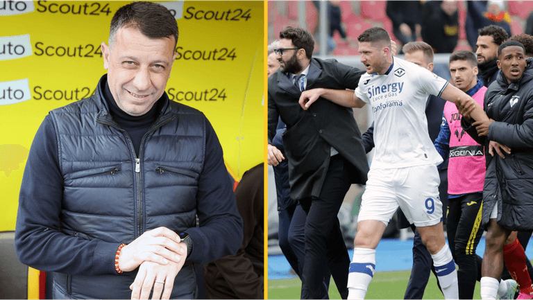 Serie A manager sacked after headbutting opposition player