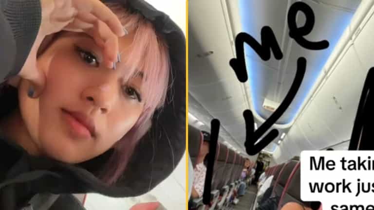 Woman ends up on same flight as boss after taking a sick day