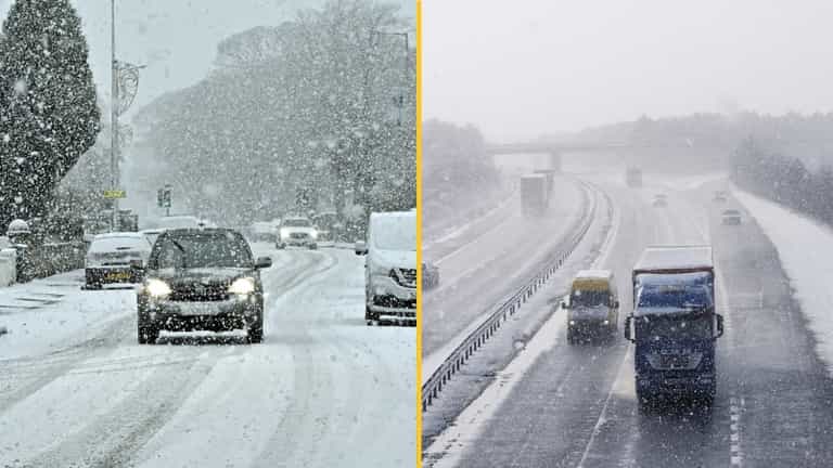Severe snow alert in place for drivers on major motorways