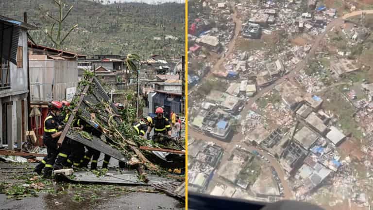 ‘Close to 1,000’ feared dead after huge cyclone hits French island