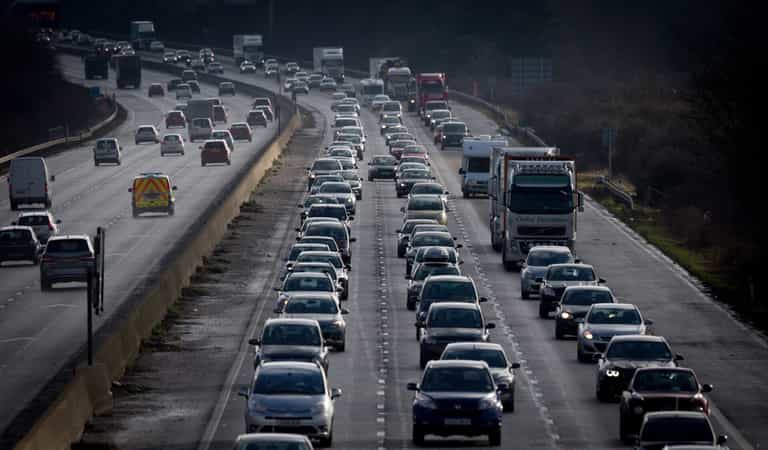Two motorways closed in UK after human remains found on road