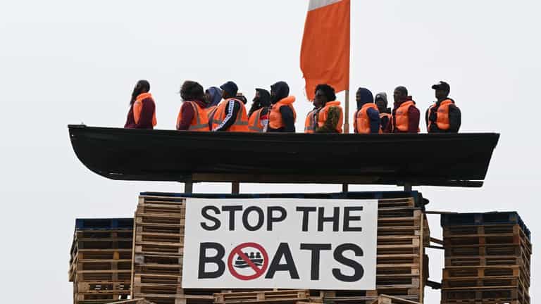 Police investigating ‘migrant boat’ bonfire as hate incident