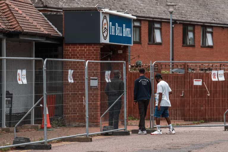 Migrants could be moved from hotels to warehouses and ‘industrial sites’ Migrants could be moved from hotels to warehouses and ‘industrial sites’