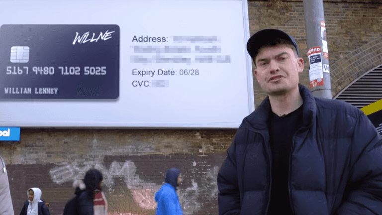 Man puts bank details on billboards across UK to discover where the money would be spent first
